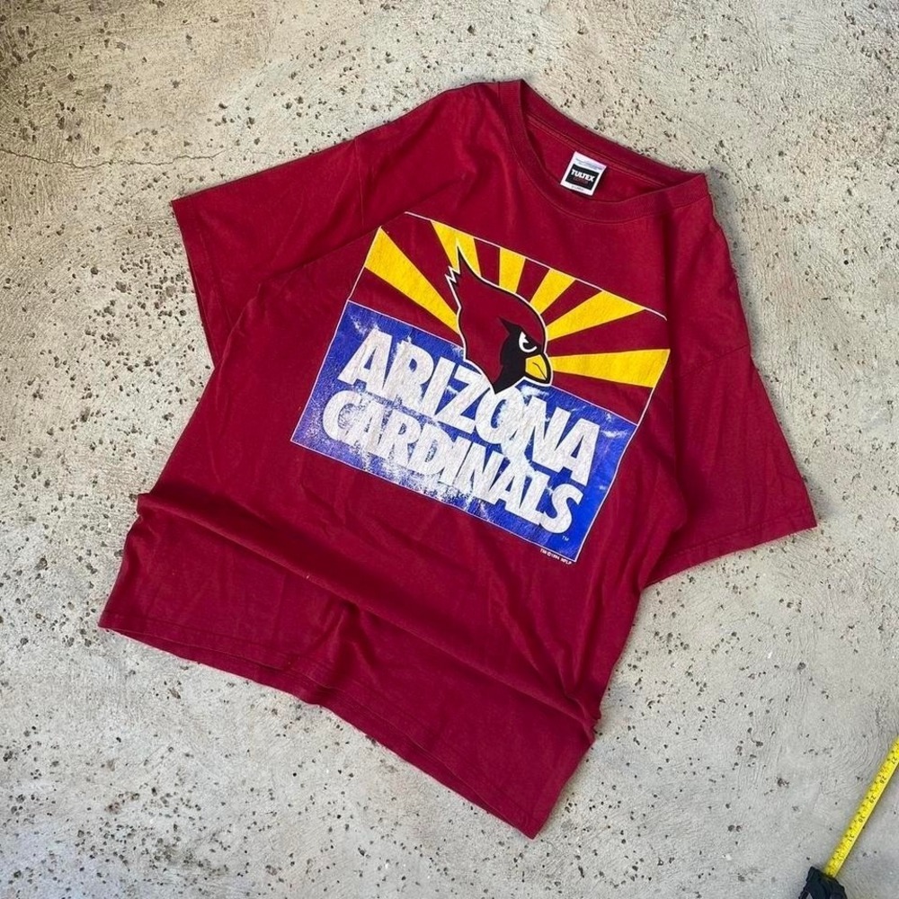 Vintage Arizona Cardinals NFL Arizona Flag 1990s Football Tultex Shirt Size XL
